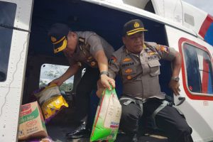 Pasca Banjir Lebak Hari ke 13, Ditpolairud Banten Kirim Logistik Via Udara
