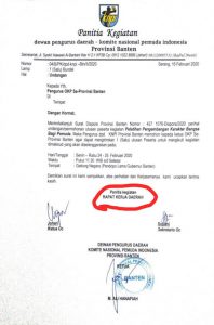 Kegiatan Pelatihannya Disoal, Dispora Banten Duga Salah Satu Kubu KNPI Copas Surat
