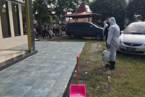 Antisipasi Virus Corona, Asrama Polresta Bandara Soetta Disemprot Disinfektan