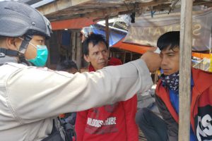 Patroli Aman Nusa 2, Brimob Banten Himbau Masyarakat Cegah Covid-19