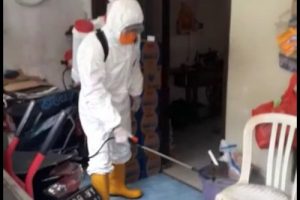 BPBD Kabupaten Tangerang Semprot Disinfektan Rumah Meninggal PDP Covid-19