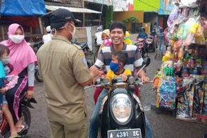 Warga Tanpa Masker Terjaring Razia di Sepatan