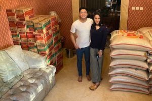 Adly Fayruz dan Angbeen Risha, Sebar Sembako Bersama ACT