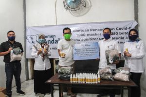 JMSI Aceh Terima Masker dan Pembersih Tangan dari PT SBA
