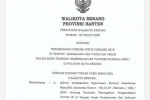 Terbitkan Perwal, Pemkot Serang Perbolehkan Kegiatan di Tempat Keramaian