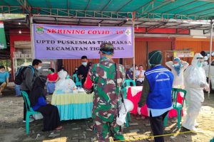 Puskesmas Tigaraksa Skrining Massal Covid-19 di Pasar Ciung