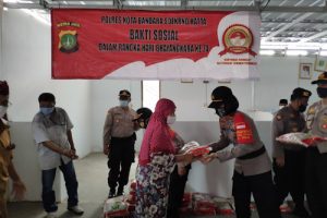 Sambut Hari Bhayangkara Ke 74 Polresta Bandara Soetta Bagi Sembako