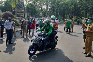 Jelang Adaptasi Kebiasaan Baru, Kasat Lantas Polresta Tangerang Simulasi Operasional Ojol