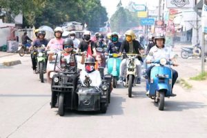Begini Cara Komunitas Motor di Cilegon Rayakan Kemerdekaan RI Ke-75