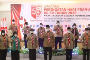 Wagub Berikan Lencana Pancawarsa, Minta Peran Aktif Pramuka Penanggulangan Covid