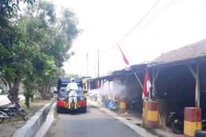 Mako Brimob Banten Kembali Disemprot Disinfektan