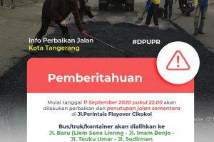 Ada Perbaikan Jalan Hindari Jalan Perintis Flyover Cikokol