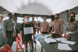 Pamatwil dan Kapolres Lebak Pantau Operasi Yustisi di Stasiun Rangkasbitung dan Citeras