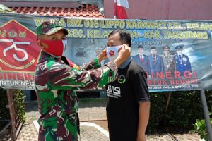 HUT TNI Ke-75, JMSI Banten, JHL Grup dan Koramil Baksos Boom Masker