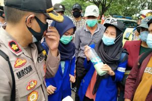 Polda Banten Periksa Barang Massa Aksi