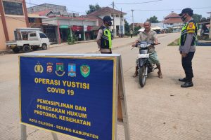 Polres Cilegon Operasi Yustisi Tertib Prokes