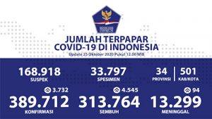 Tambah 4.545 Pasien Sembuh Covid Nasional 313.764