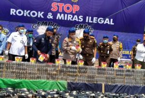 Kapolda Banten Hadiri Pemusnahan Hasil Penindakan Kepabeanan dan Cukai