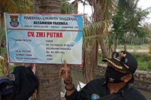 LSM Geram Banten Soroti Proyek Turap Irigasi di Pakuhaji