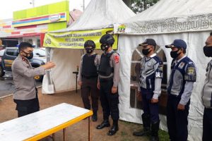 Wakapolda Banten Pantau Pos Pam di Wilkum Polres Serang Kota