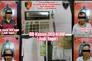 Empat Pelaku Judi Togel Diringkus Reskrim Polresta Tangerang