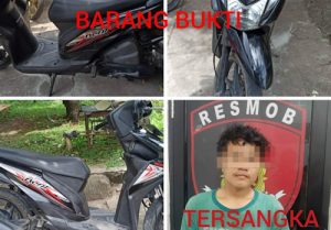 Hitungan Menit Curi Motor Hitungan Jam Pelaku Dibekuk