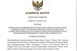 PPKM Diperpanjang, Gubernur Instruksikan Bupati/Walikota Sosialisasikan Peniadaan Mudik