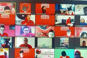 DPC PDI Perjuangan Kota Tangsel Rakercab Secara Virtual