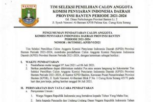 Timsel Buka Pendaftaran Calon Anggota KPID Banten