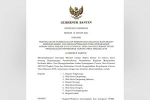 PPKM Mikro Banten Diperpanjang Hingga 14 Juni