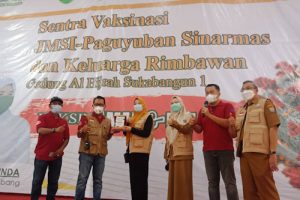 JMSI Sumsel, Paguyuban Sinar Mas dan Keluarga Rimbawa Gelar 1000 Vaksin