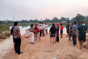 Polresta Tangerang Olah TKP Korban Tenggelam Danau Puspemkab Tangerang