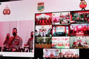 Vaksinasi Presisi dan Bansos Akpol 97, Kapolda Banten Ikuti Video Conference Bersama Kapolri
