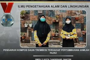 SMPN 13 Kota Tangerang Raih Medali di Ajang Kompetisi Penelitian Siswa 2021