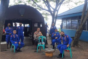 Pengamanan Nataru Ditpolairud Polda Banten Siaga di Pelabuhan Merak