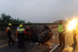 Tiga Kendaraan Tabrakan Beruntun di Tol Tangerang-Merak