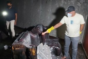 Polresta Serang Kota Olah TKP Kebakaran Sekretariat DPRD Banten