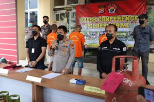 Tiga Pelaku Penyalahgunaan Gas Subsidi Ditangkap Satreskrim Polres Lebak