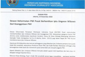 Dewan Kehormatan PWI Pusat Berhentikan Iptu Ungaran Wibowo dari Keanggotaan PWI