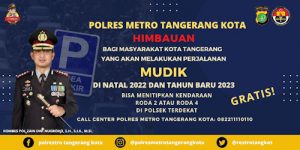 Nataru 2023, Polres Metro Tangerang Kota Beri Pelayanan Penitipan Kendaraan Gratis