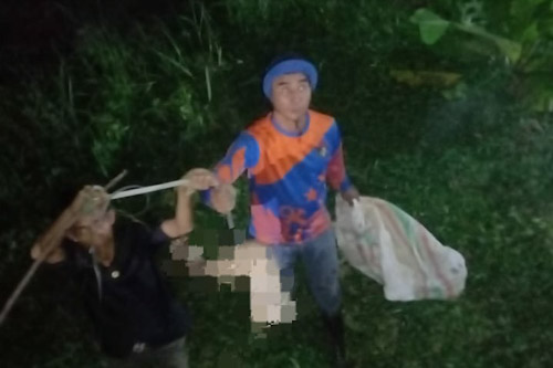 Polsek Cikupa Evakuasi Potongan Kaki Di Kali Cimanceuri