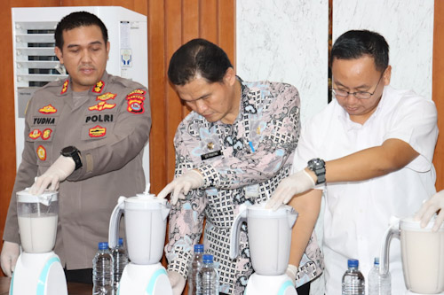 Satresnarkoba Polres Serang Blender Barang Bukti Sabu Asal Jaringan Afganistan