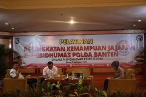 Persiapan Pemilu 2024, Bidhumas Polda Banten Adakan Pelatihan Peningkatan Kemampuan Personel