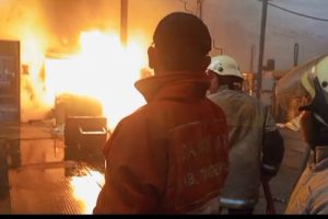 Gudang Thiner Terbakar Satu Luka