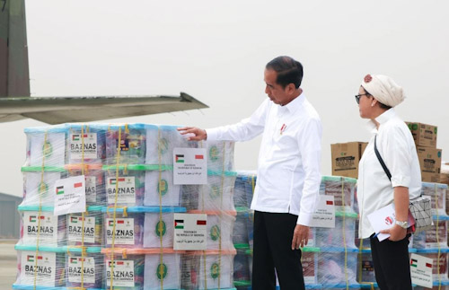 Presiden Lepas Bantuan Baznas Sebanyak 51 Ton Untuk Palestina