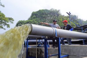 Arief Tinjau Pompa Air Pengendali Banjir