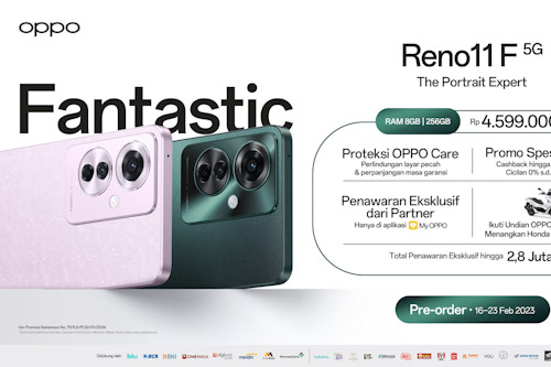OPPO Reno11 F 5G Resmi Hadir, Unggulkan Fitur Fantastic