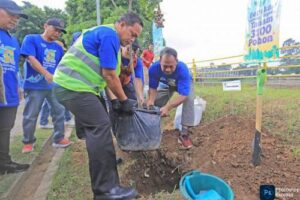 Perumda Tirta Benteng Tanam Ribuan Pohon di Bantaran Sungai Cisadane