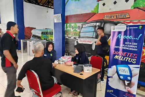 Jelang Mudik, Polisi Adakan Bakti Kesehatan di Terminal Poris Plawad Kota Tangerang