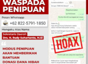 Waspada Penipuan Mengatasnamakan Pj Sekda Kabupaten Serang Rudy Suhartanto